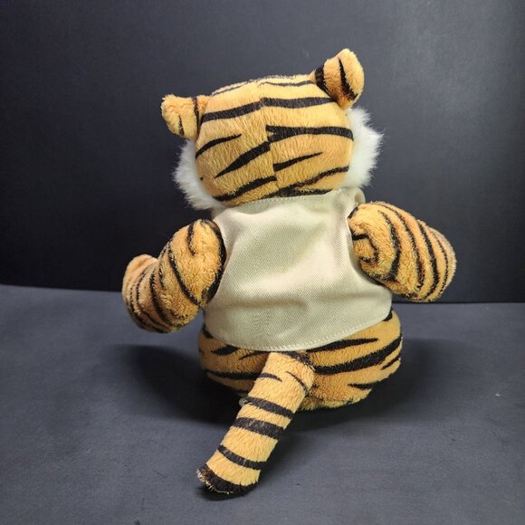 Vintage Wishpets Audubon Zoo New Orleans Tiger Vest Plush Stuffed Animal 2002 - Picture 4 of 8